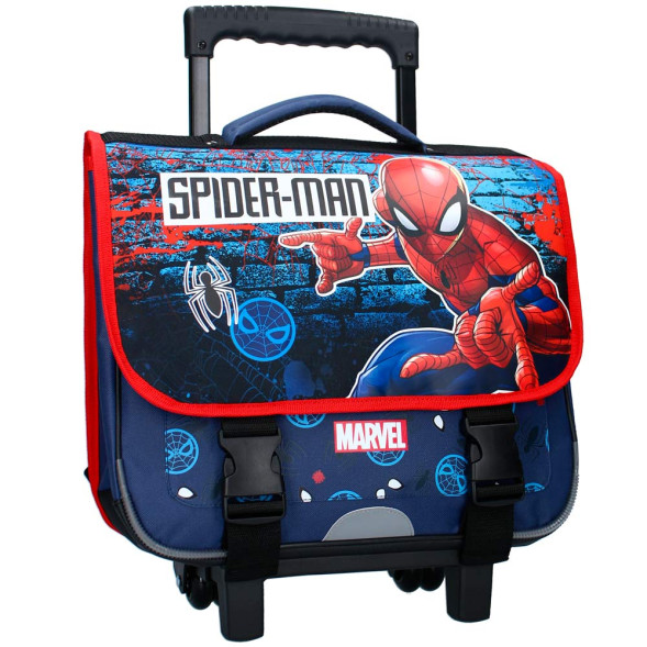 Cartable à roulettes Spiderman Web - 38 CM Haut de gamme