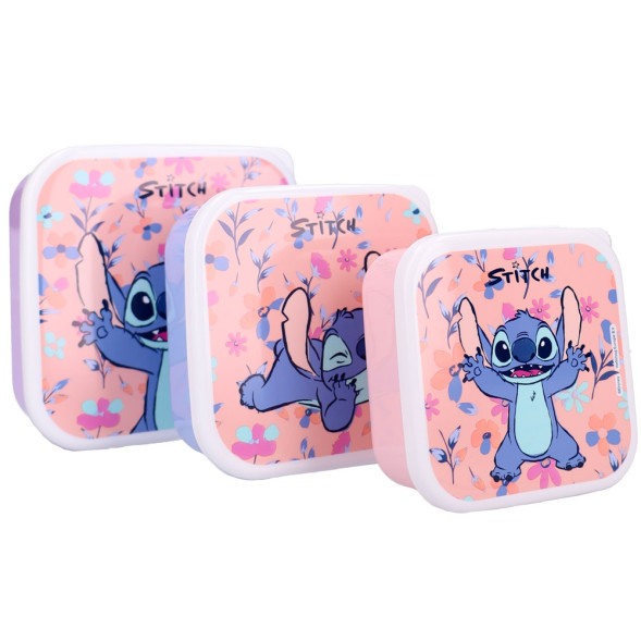 Boite goûter Stitch Happy 3 en 1 - 12 CM
