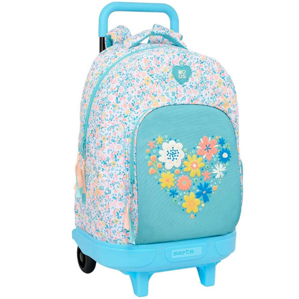 Rolling backpack for school Glowlab Strawberry 45 CM High-End Trolley