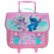 Cartable à roulettes Stitch & Angel Love 41 CM - 2 Cpt