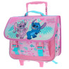Cartable &agrave; roulettes Stitch & Angel Love 41 CM - 2 Cpt