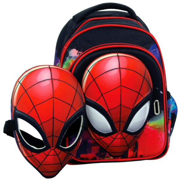 Sac à dos Spiderman 30 CM - Cartable Maternelle + masque