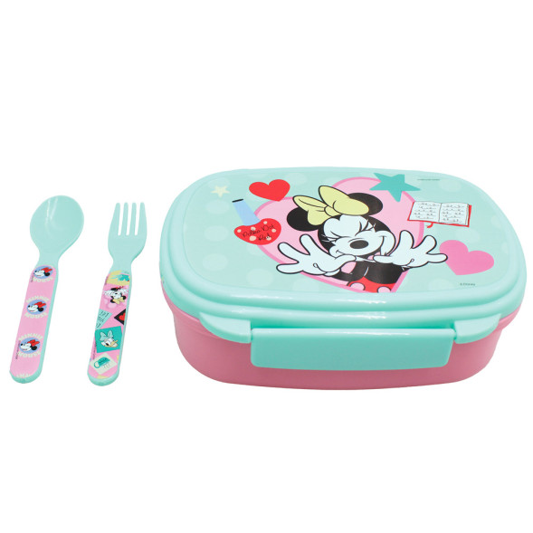 Stitch & Angel Snack Box with Cutlery - Premium
