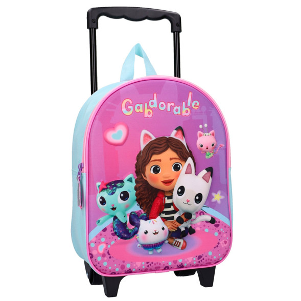Rolling backpack for school Kuromi 3D 32 CM Children's schoolbag Kindergarten