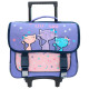 Cartable à roulettes Lililou Chat Friends 38 CM Haut de Gamme