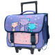 Cartable à roulettes Lililou Chat Friends 38 CM Haut de Gamme