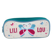 Trousse rectangulaire Lililou Chat Papillons 23 CM - 2 Cpt