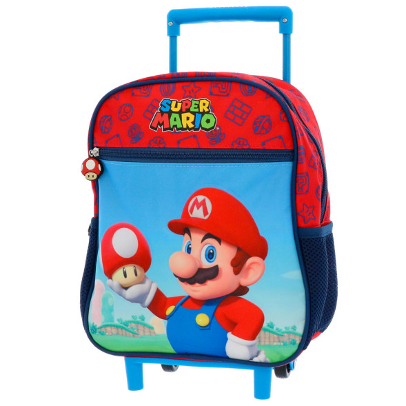 Rugzak op wielen Super Mario en Luigi 30 CM Kleuterschool