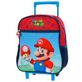 Rolling backpack for school Super Mario and Luigi 30 CM Kindergarten