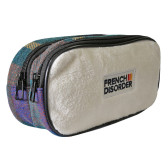 Rectangular Pencil Case FRENCH DISORDER Rainbow 22 CM - 2 Compartments