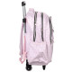 Sac à Dos à Roulettes KPOP Demon Hunters Pink Stars 46 CM - Trolley Haut de Gamme