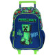 Sac à dos à roulettes Minecraft Creeper Boom 42 CM 2 Cpt