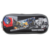 Rechthoekig pennetui Transformers zwart 23 cm - 2 Cpt