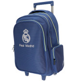 Sac à Dos à Roulettes Football Real Madrid Logo 46 CM - Trolley Haut de Gamme