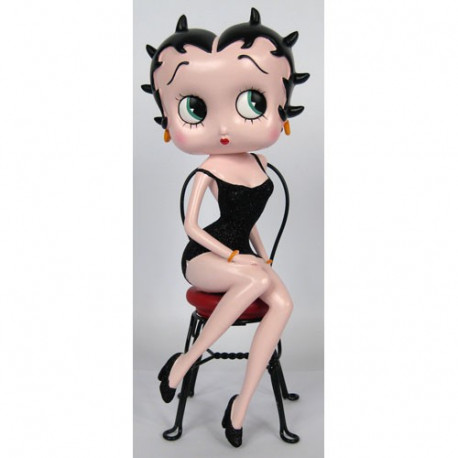 Statuette Betty Boop Chaise Tenue noire