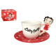 Betty Boop figurine cup and under cup