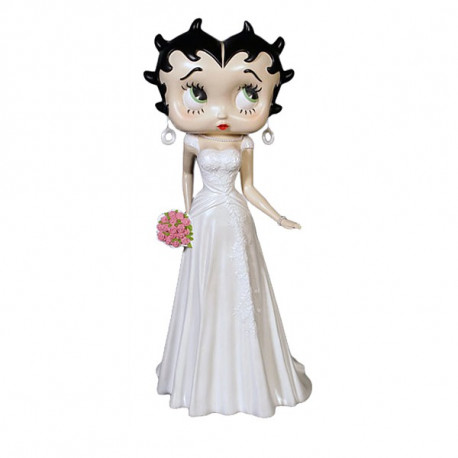 vestido de novia de estatuilla betty boop 92 cm