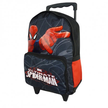 Spiderman Ultimate 38 CM nero high - school bag borsa trolley