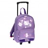 Sac à roulettes Hello Kitty 38 CM Violet Haut de gamme - Cartable