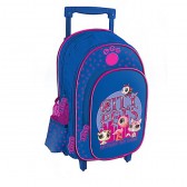 Sac à roulettes Little Pet Shop bleu et rose 38 CM