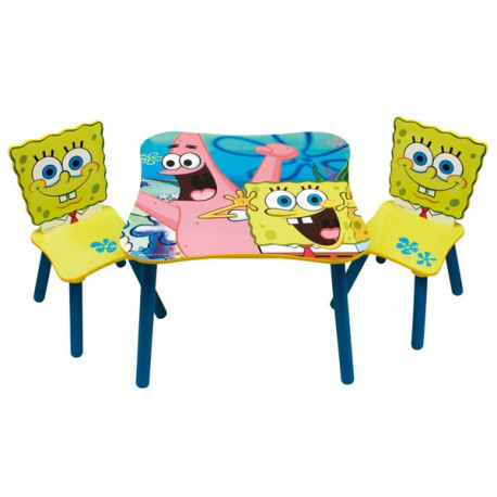 Ensemble table + 2 chaises Bob l'éponge