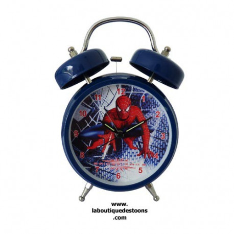 Wekker blauw Spiderman 18 CM