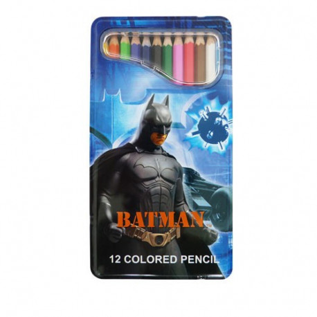 12 crayons de couleur Batman