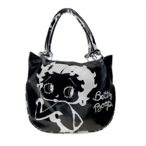 Betty Boop   Bolso bandolera deluxe con diseño de Betty Boop de color negro y estampado de leopardo 