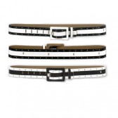 Belt woman Playboy Independent - color: white-black-white - size: M