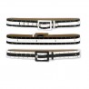 Ceinture femme Playboy Independent - couleur : Noir-Blanc-Noir - Taille : M