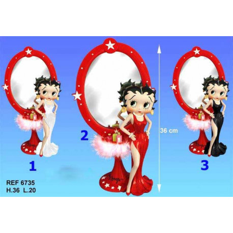 Betty Boop mirror statuette divine white dress - model 1