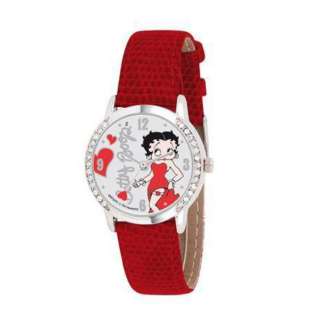 Montre bracelet cuir rouge Betty Boop