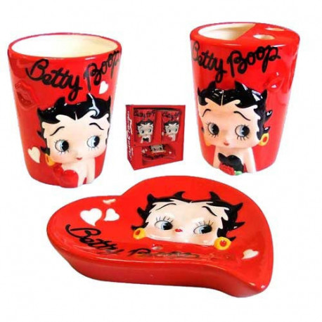 Set bagno rosso Betty Boop