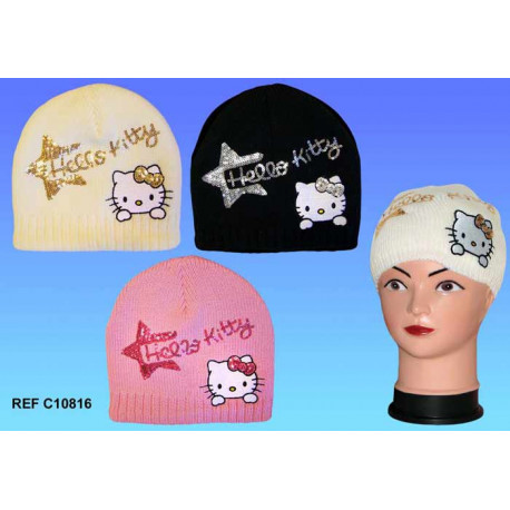 Cappello lana Hello Kitty - colore: giallo