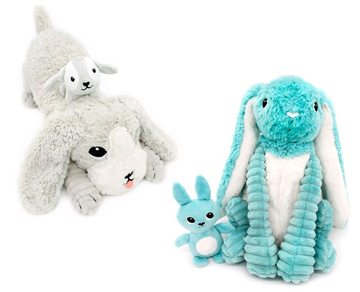 Peluche Ptipotos maman bébé Les Déglingos