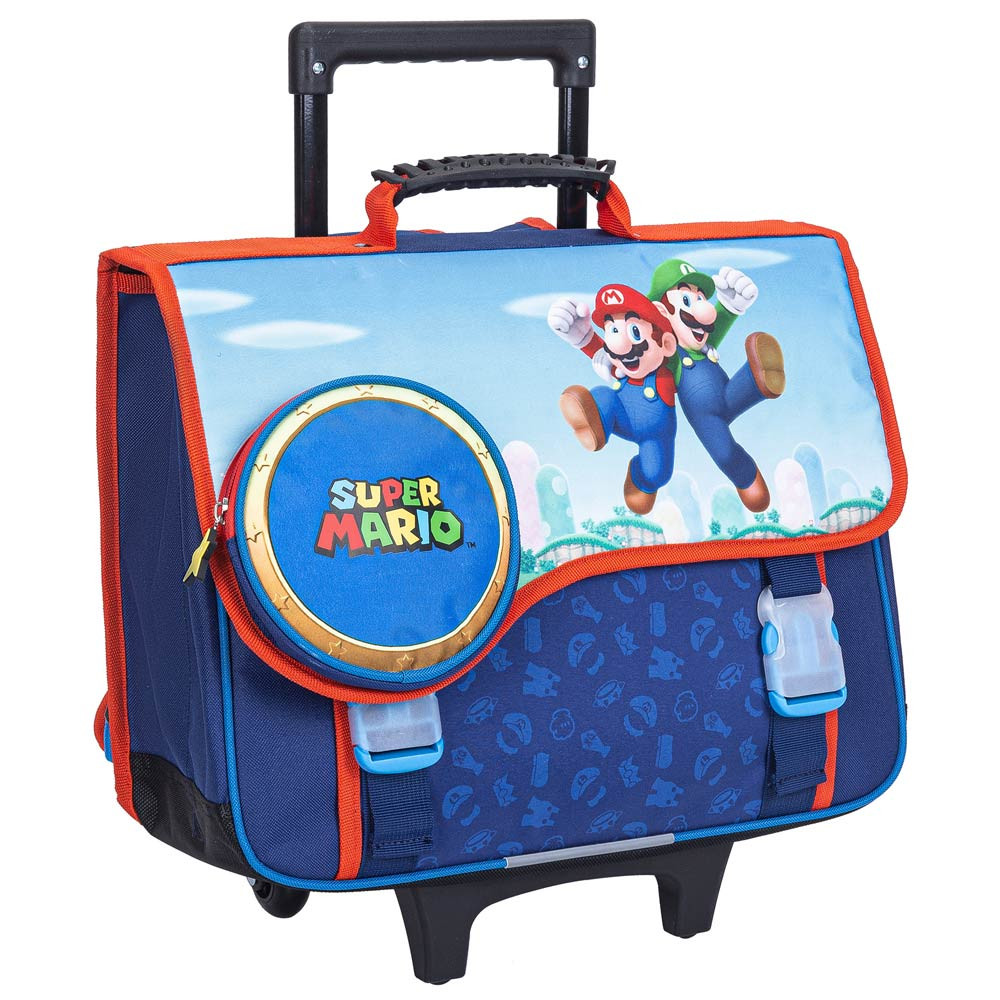 Cartable à Roulettes Super Mario Bros - Idéal école primaire