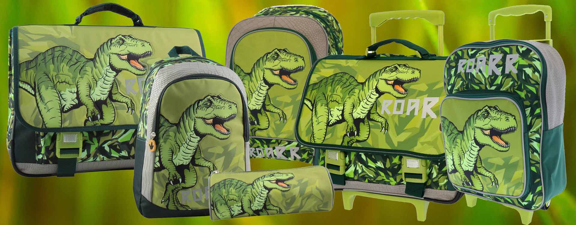sacs scolaires dinosaure jungle