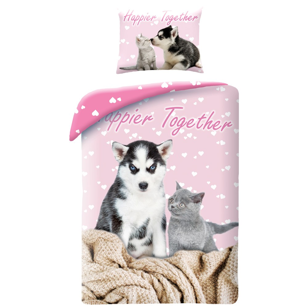Housse de couette chien et chat