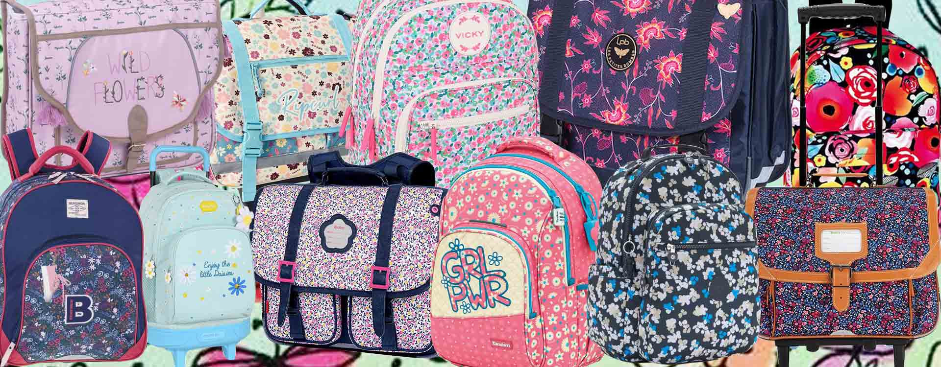 12 mochilas escolares de flores para la primaria: niñas se romperán!