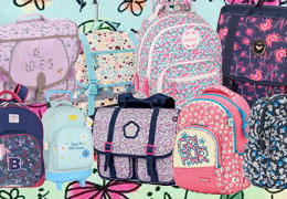 12 schooltassen met bloemenprint voor basisschoolmeisjes!